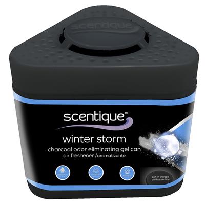 Scentique Odor Eliminating Charcoal Gel Air Freshener - Winter Storm CASE PACK 4