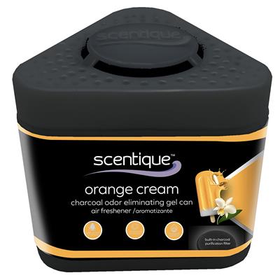 Scentique Odor Eliminating Charcoal Gel Air Freshener - Orange Cream CASE PACK 4