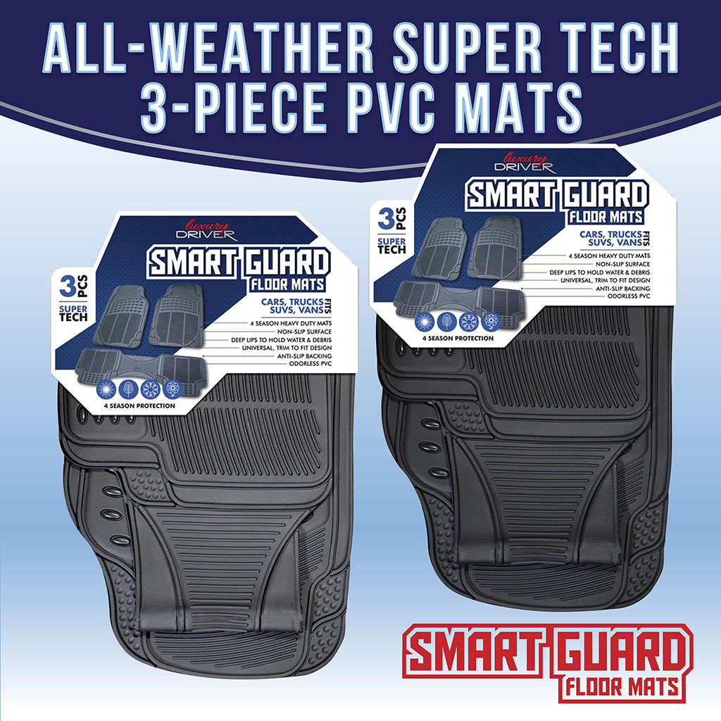 All Weather Super Tech 3 piece Pvc Car Mat