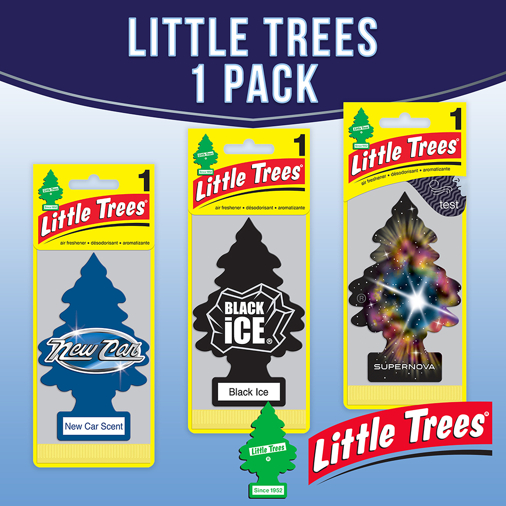 Little Trees Spray Car Air Freshener 4-Pack (Black Ice)