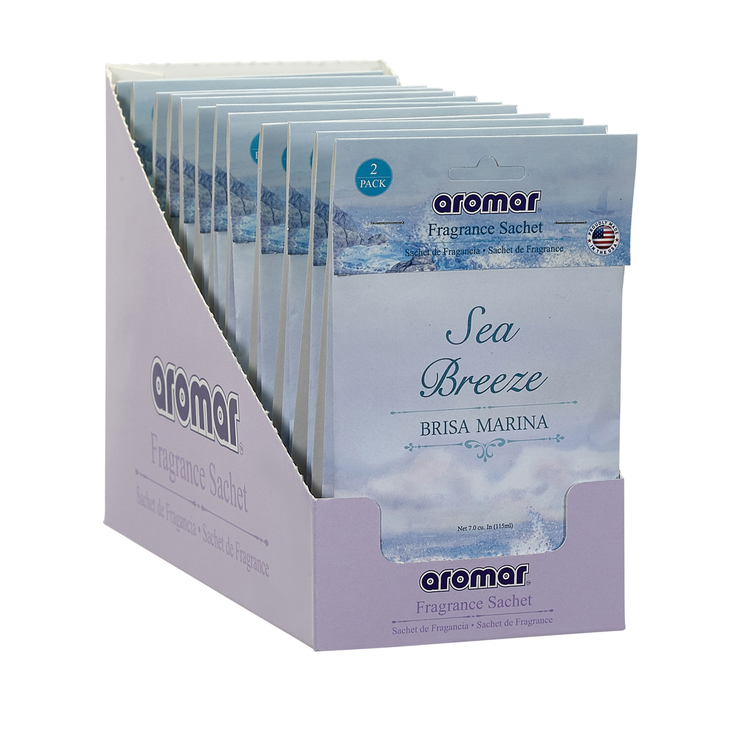 Aromar Scented Sachets Double Pack- Sea Breeze CASE PACK 12