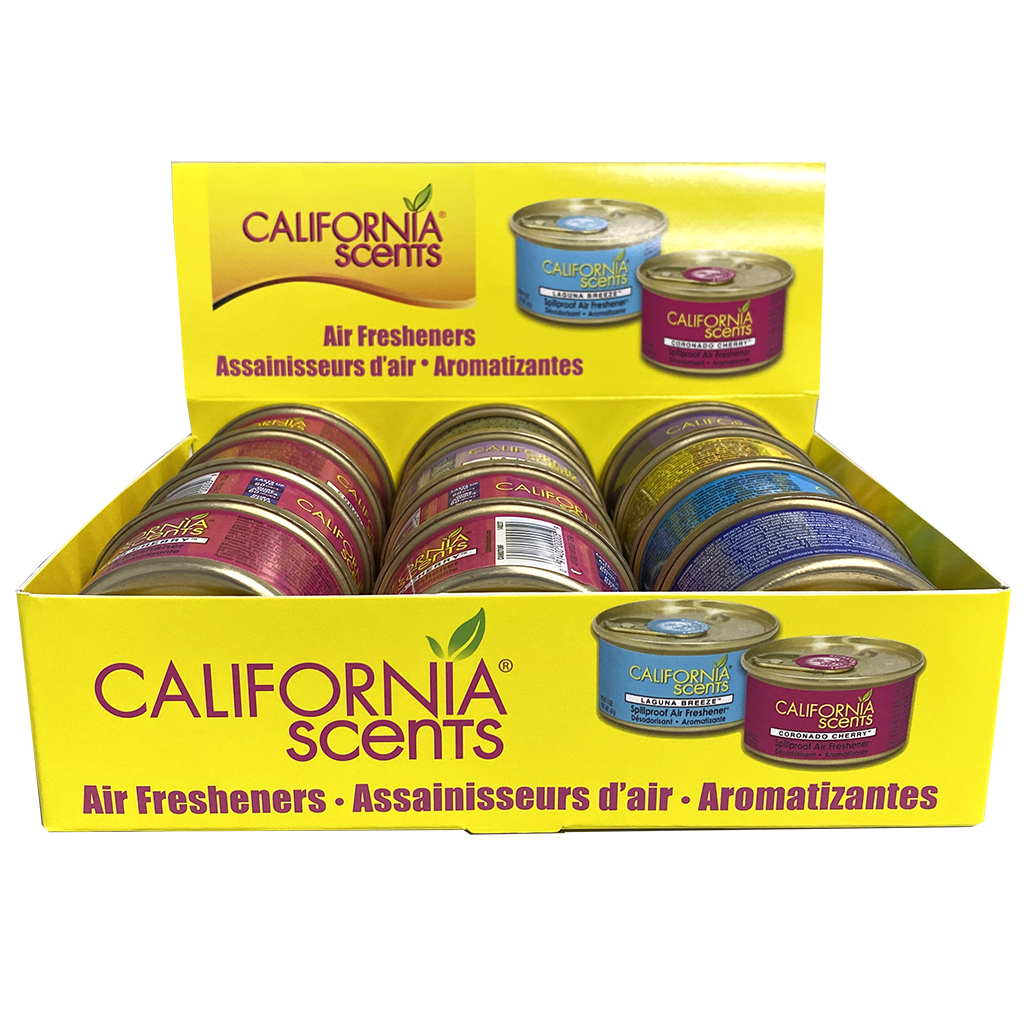 California Scents Car Scents 12-Unit, Air Freshener Counter Assortment  CCS-12CT