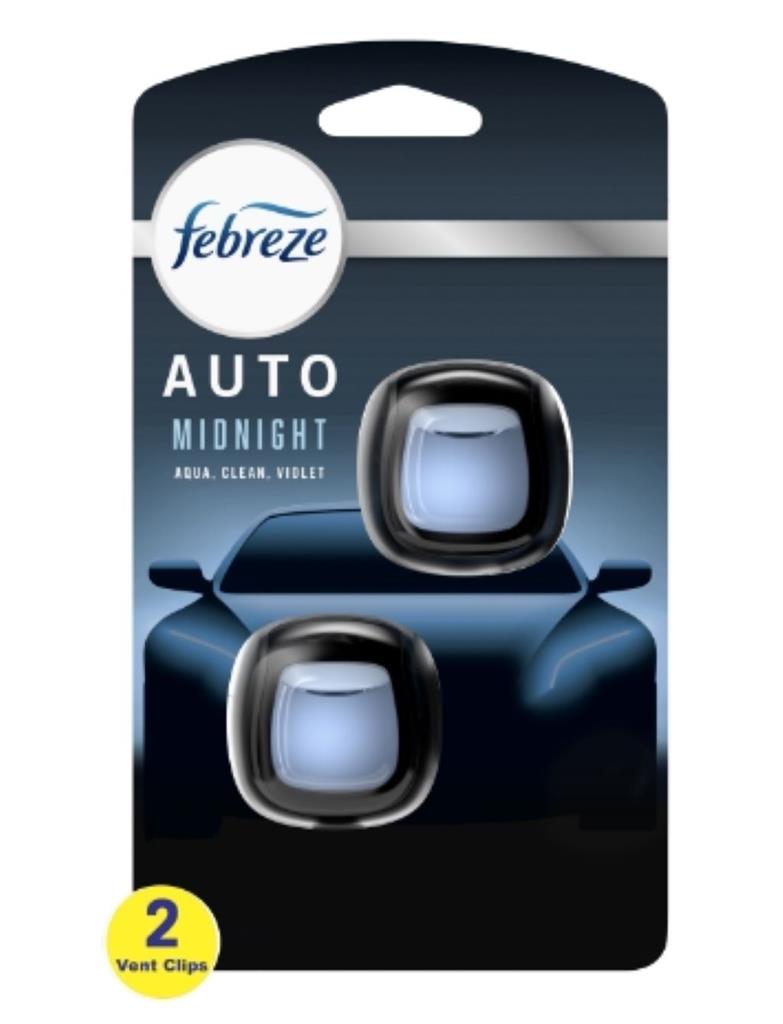 Febreze Car Vent 2 Count Air Freshener - Midnight CASE PACK 8