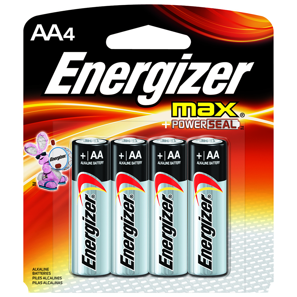 Energizer Max AA Battery 4 Pack CASE PACK 12