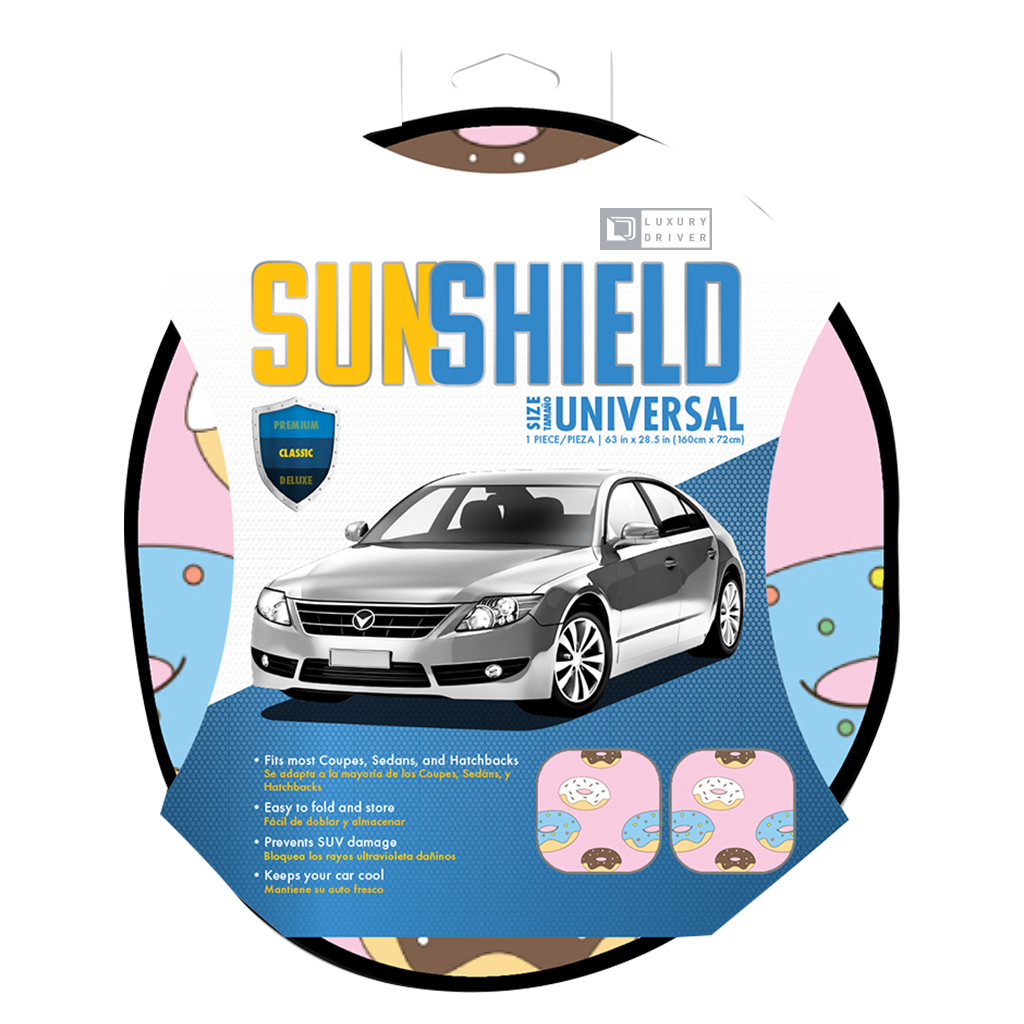 Luxury Driver Donuts Universal Sun Shield Classic Twist