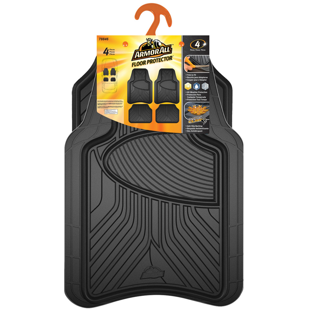 Armor All 4 Season 4 Piece Floor Mat - Black