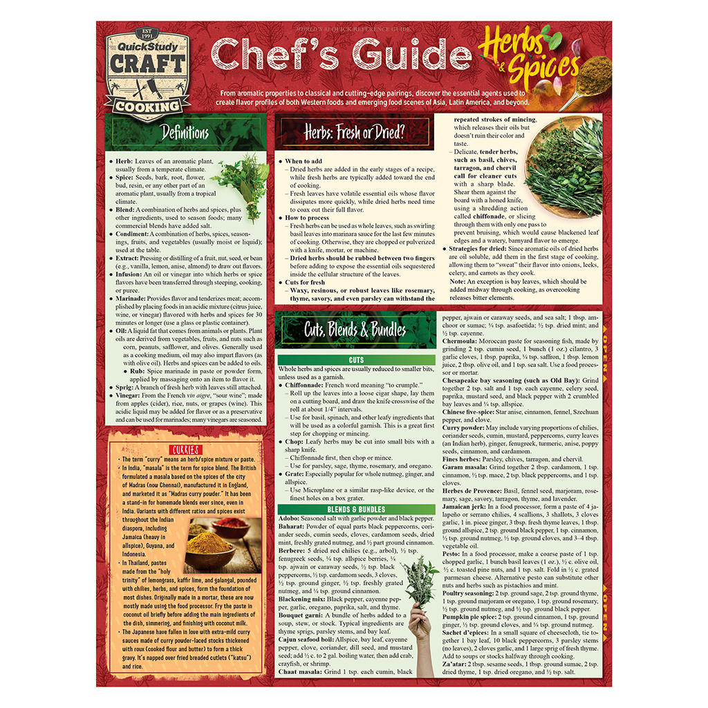 Quick Study-Chef's Guide to Herbs & Spices - 5 Pack