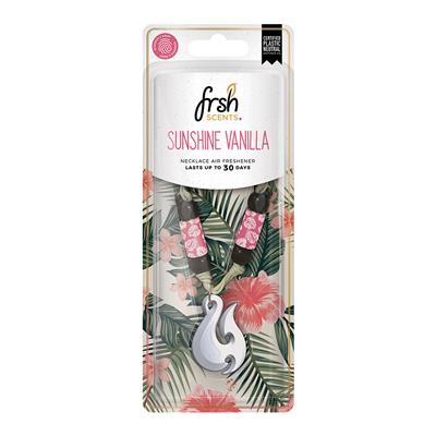 FRSH Fishhook Necklace Hanging Air Freshener - Sunshine Vanilla CASE PACK 6