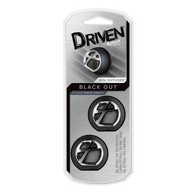 Driven Mini Vent Diffuser Air Freshener 2 Pack - Black Out CASE PACK 4