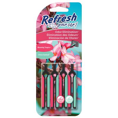 Refresh Auto Vent Stick Air Freshener - Bloom Tropics/Citrus Cocktail CASE PACK 4