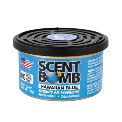Scent Bomb Organic Can Air Freshener - Hawaiian Blue CASE PACK 20