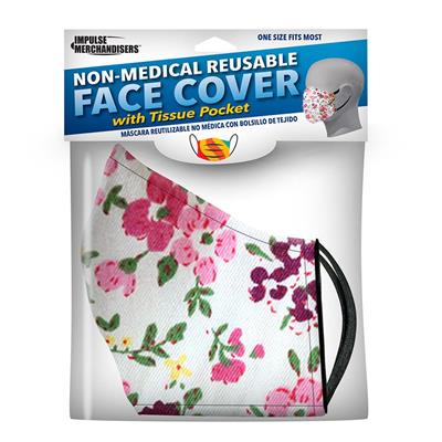 Non-Medical Reusable Face Mask With Tissue Pocket - Floral CASE PACK 24