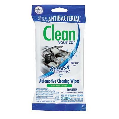 Ryc Auto Cleaner 10Ct Pouch Wipes - New Car CASE PACK 8